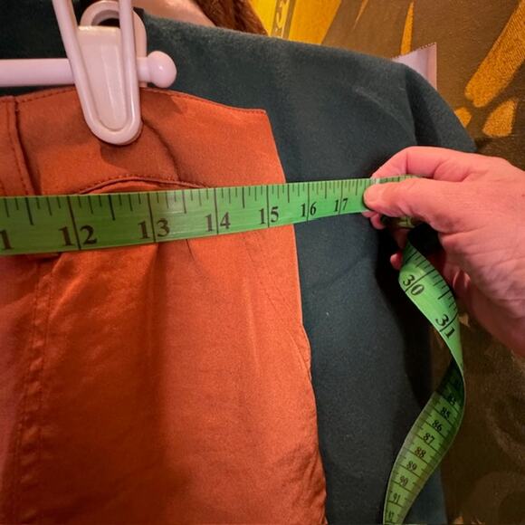 DKNY Satin Womens Drawstring Cargo Jogger Pants Sz 4 Copper - Picture 9 of 10